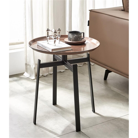Bronze Metal Round End Table for Living Room ,Office, Small Space