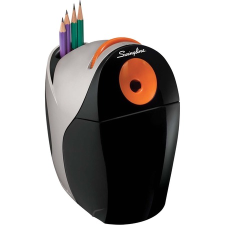Swingline?" Optima?" Electric Pencil Sharpener, Black/Orange, Lifetime Warranty