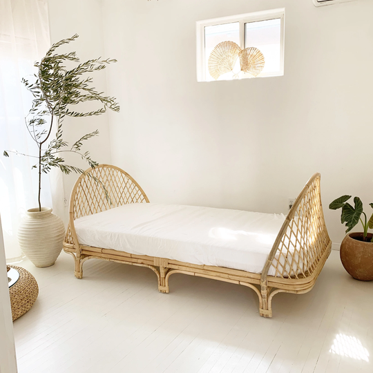 Curved Rattan Daybed Sofa Couch Lounger - The Monaco