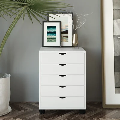 Emmaus 18.7'' Wide 5- Drawer Mobile Storage Cabinet