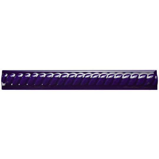 Merola Tile Trenza Cobalto Moldura 1" x 7.86" Ceramic Rope Pencil Wall Trim Tile - (1 Tile)