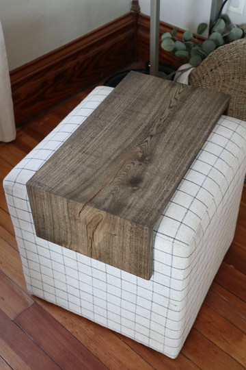 Black Hackberry Ottoman Foot Stool Table, Laptop Table, Side Sofa Coffee Table