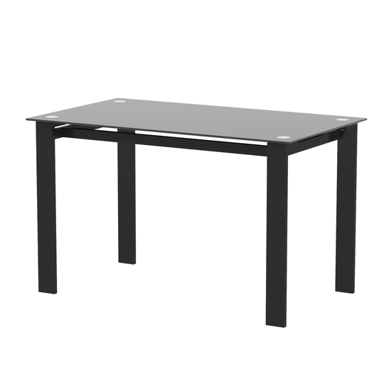 Dining Table Tempered Glass, Metal Table Leg Living Room Kitchen Table