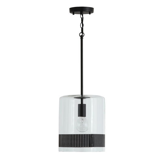 Marion 1-light Hanging Pendant w/ Clear Glass