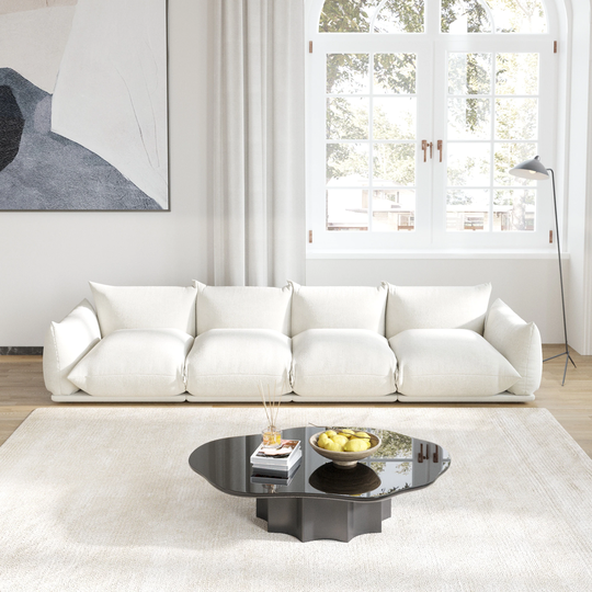 4-Seats Modular Sectional Sofa Chenille Fabric Sofa