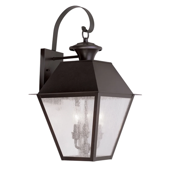 Giuseppe Lighting Three Light Outdoor Wall Lantern Mansfield Bronze - Exact Size