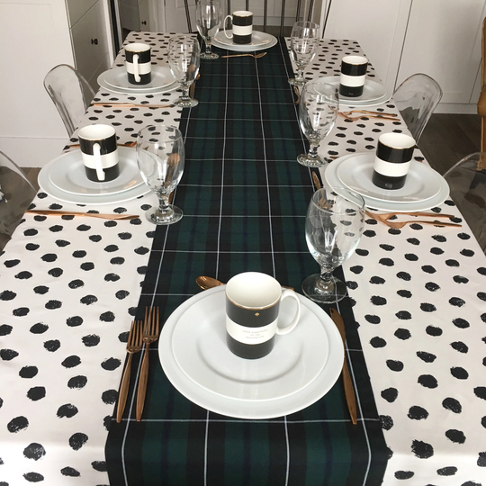 Green Christmas Table Runner | Holiday Runner, Wedding Extra Long Custom Sizes