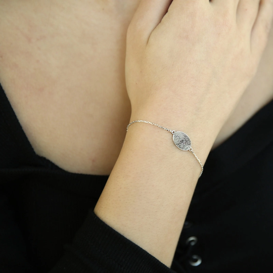 Custom Fingerprint Bracelet, Personalized Bracelet, Fingerprint Jewelry, Jx21