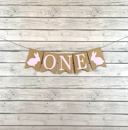 Some Bunny Is One High Chair Banner, 1st Birthday, Age Rabbit