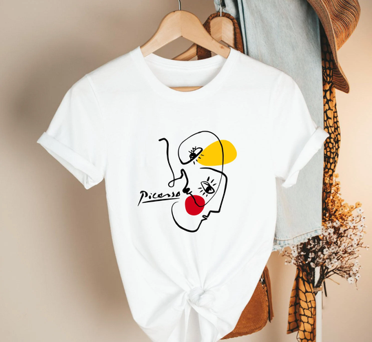Picasso Face To Artwork T-Shirt, Picasso Tee, Cubist Artist Shirt, Art, Painter Tee Shirt