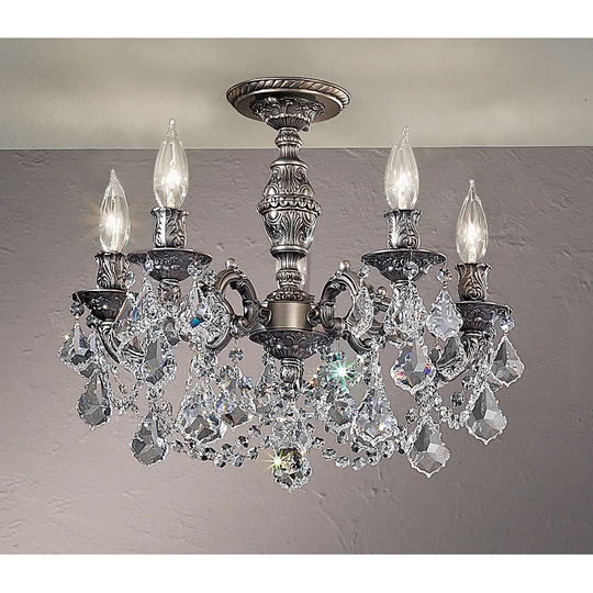 Classic Lighting 18" Crystal Semiflush from the Chateau Imperial