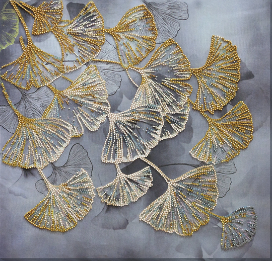 Diy Bead Embroidery Kit On Art Canvas "Flower" Size 12.2"×12.6" | 31×32 cm, Gift | Abris