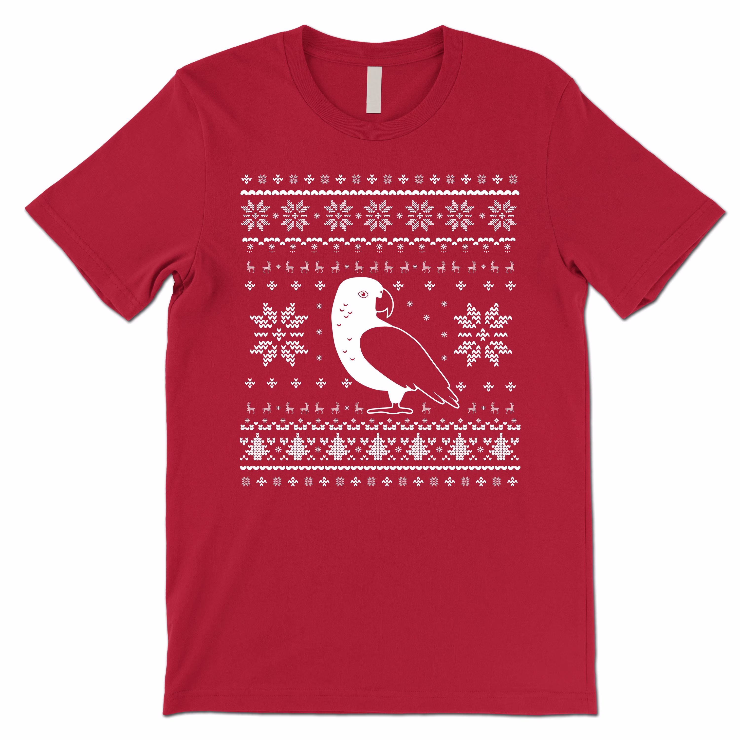 African Gray Parrot Christmas Shirt. Ugly Xmas T Shirts. Bird Owner Gift