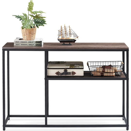 Ivinta Farmhouse Console Table, Marble Sofa Table for Living Room