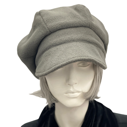 Bakerboy Cap, Newsboy Women Hats, Gray Fleece Or Choose Your Color, Best Friend Birthday Gifts, Handmade in Usa