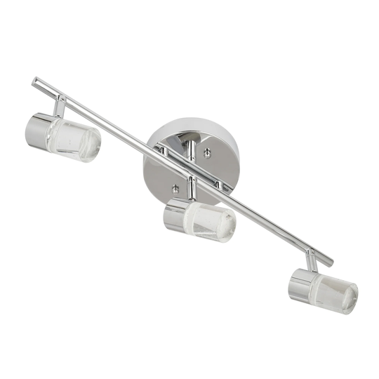 21.5" 3-Light Fixed LED Track Bar with Bubble Glass Shades - 21.26x7.68x7.16