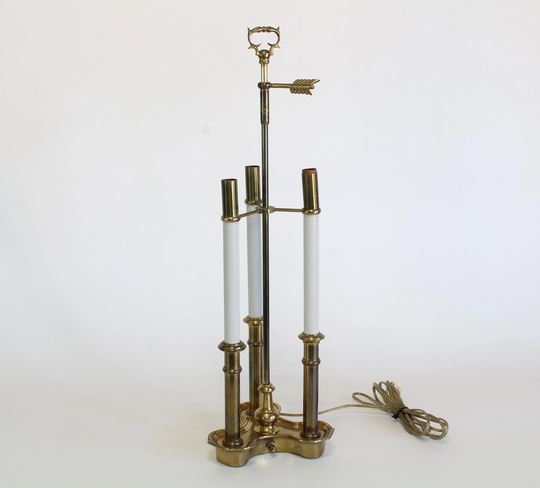Vintage Brass Candlestick Table Lamp