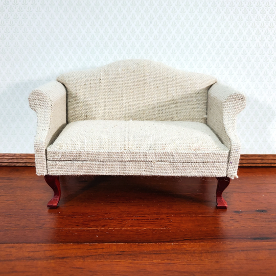 Dollhouse Sofa Couch Muslin Style Natural Fabric 112 Scale Miniature Furniture