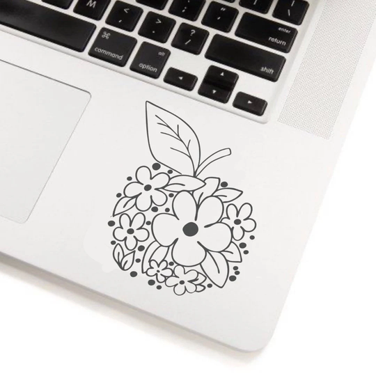 Apple Floral Decal | Teacher Pencil Custom Name Stickers Customize L Christmas Gift For Teachers Aid