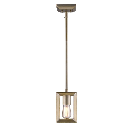 Golden Lighting Smyth White Gold Steel Mini Pendant