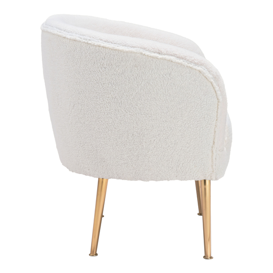 Caladora Accent Chair Beige & Gold - N/A
