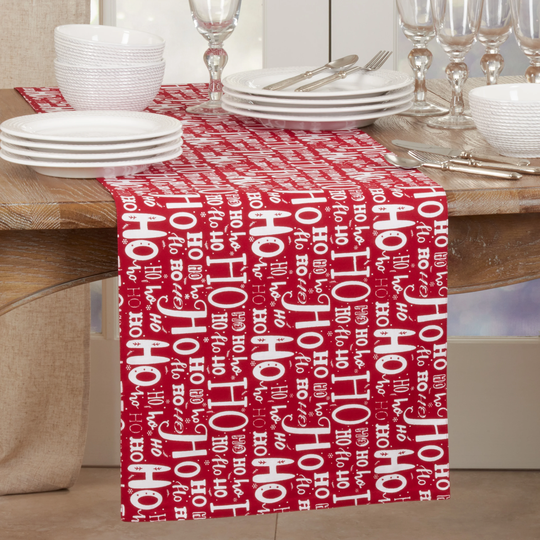 Table Runner With Ho Ho Ho Design - 16"x72"