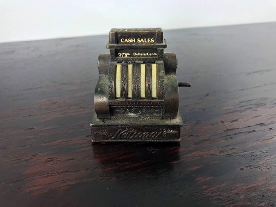 Vintage Desktop Pencil Sharpen Miniature Antique Cash Register, Atomchicago