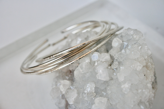 Set Of Five Sterling Silver Stacking Cuff Bracelets, Bangle Set, Hammered, Hammered Minimal Cuffs, Cuffs