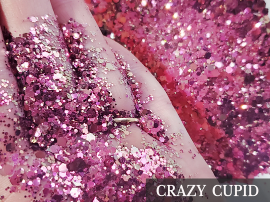 Crazy Cupid Color Shift Glitter, Pink To Gold Mermaid Custom Mix Tumbler Glitter For Cup
