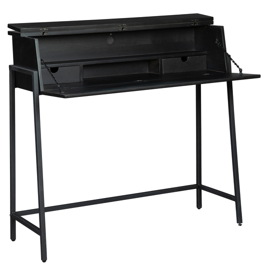 Hekman Aged Black Box-Style Writing Desk