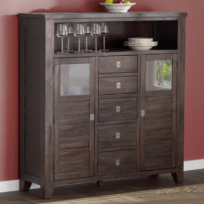Caruso 55" Wide 5 Drawer Acacia Wood Sideboard