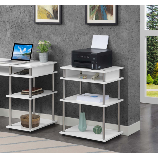 Porch & Den Japonica No Tools Printer Stand with Shelves