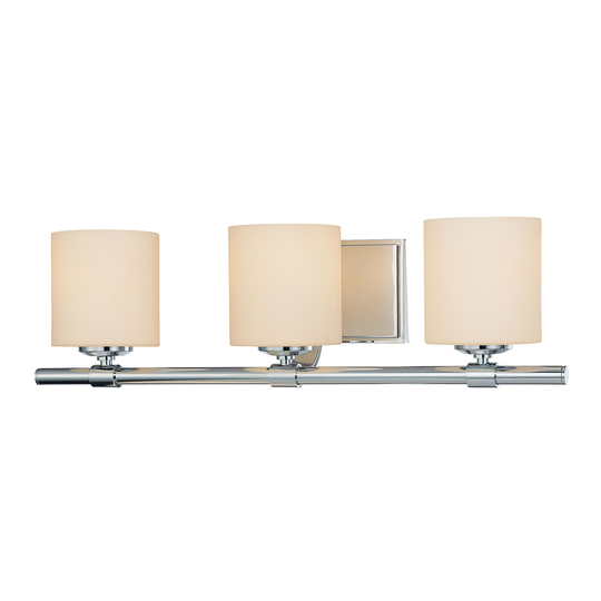 Alico Slide Chrome and White Opal Glass 3-light Vanity