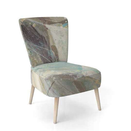 Designart 'Blue Geometric Water' Upholstered Modern Accent Chair