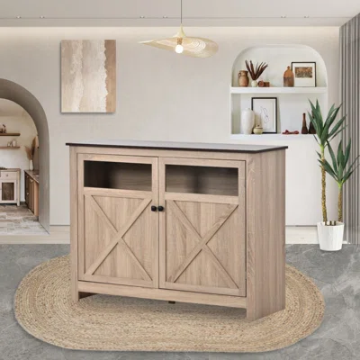 Vintage Tv Cabinet Open Cabinet Living Room Sideboard Walnut Color