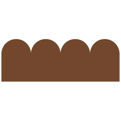 Terracotta Scallop Headboard Wall Decal