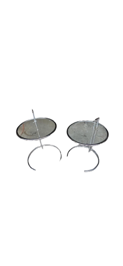 1970S Eileen Gray Chrome Side Tables - A Pair