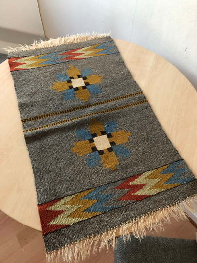 Vintage Handwoven Table Runner/ Wall Decor/Antique Scandinavian Wool