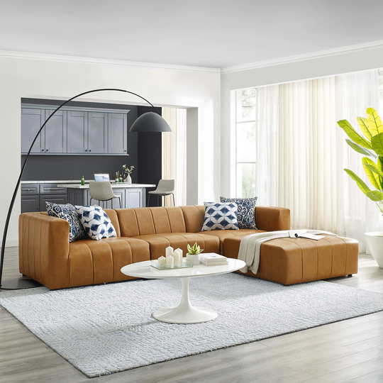 Bartlett Vegan Leather Vegan Leather 4-Piece Sectional Sofa