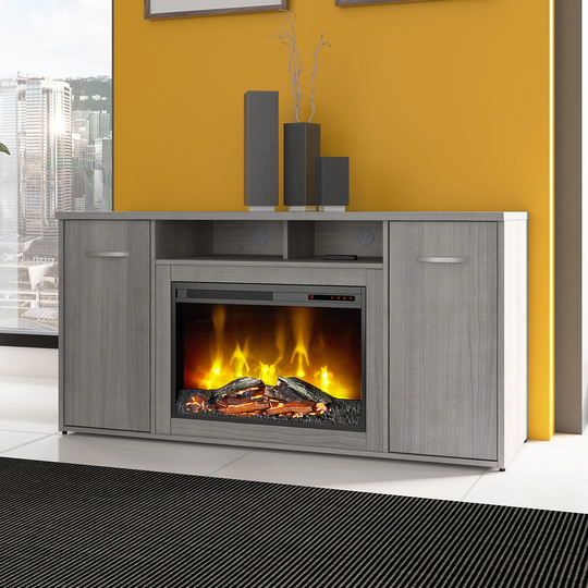 Studio C 60W Electric Fireplace Cabinet by Bush Business Furniture