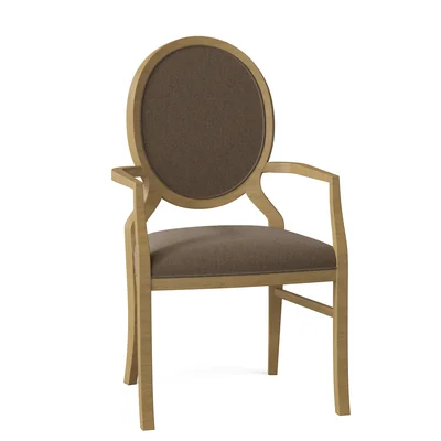 Martine Upholstered King Louis Back Arm Chair
