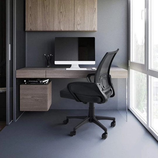 Furniwell Adjustable Mid Back Office Chair Mesh Swivel Desk Chair
