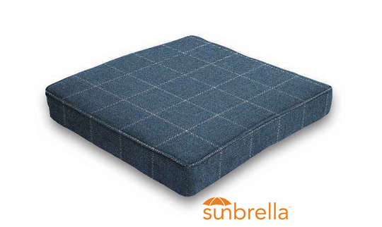 Sunbrella® Context Indigo | Sunbrella Fabric Outdoor Seat Pad Patio Chair Dining Cushions