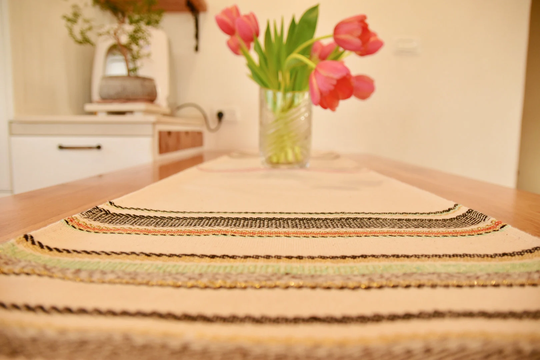 Table Runner, New Home Gift, Housewarming Gift First Home, Hostess Farmhouse Decor, Boho Handmade Woven