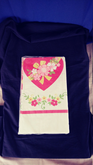 Vintage Valentine's Day Paper Table Cover in Original Packaging, Nos