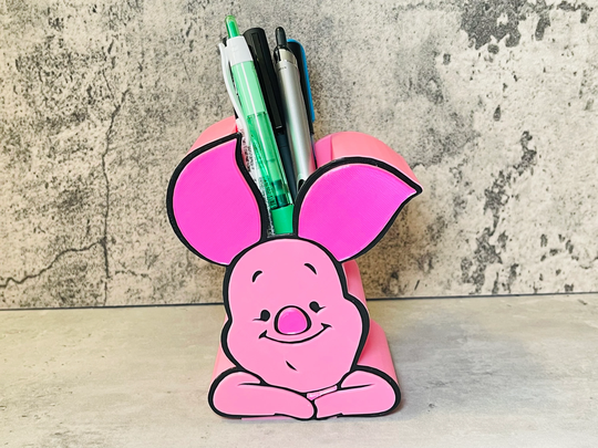 Pen & Pencil Holder | Piglet Makeup Brush Marker Case