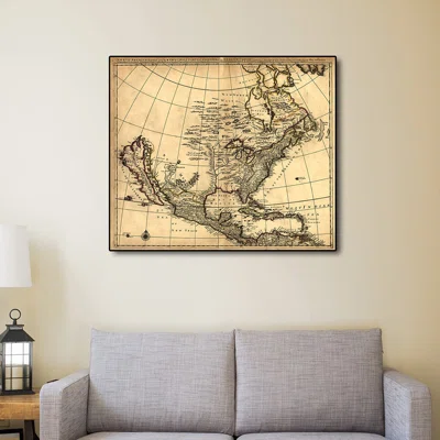 Map of North America C1685 - Picture Frame Graphic Art