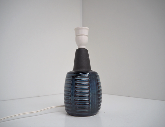 Søholm Ceramic Table Lamp in Brown & Blue Colors Made During The 1960S