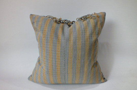 Gray & Yellow Sofa Couch Pillow Hand Woven Textile Throw Decorative Cushion Case Accent Home Decor Chair Living-Room Pillowslip
