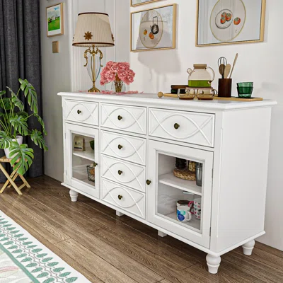 Jeverious 55.1" Wide 6 Drawer Sideboard